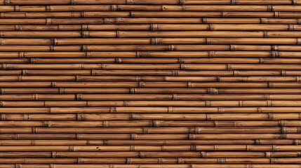 Seamless pattern of brown bamboo sticks