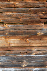 Old wooden wall, wood texture background, close-up. High quality photo