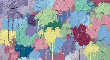 Fototapeta premium vibrant abstract painting with colorful brushstrokes blending together