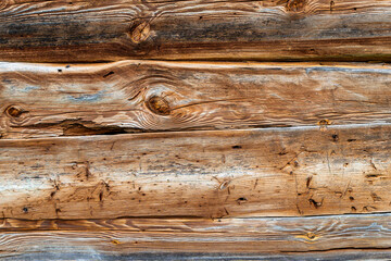 Old wooden wall, wood texture background, close-up. High quality photo