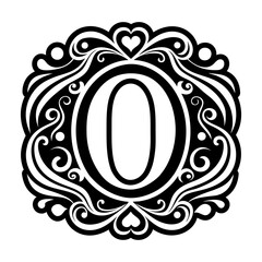 Creative letter o logo designed in glyph style