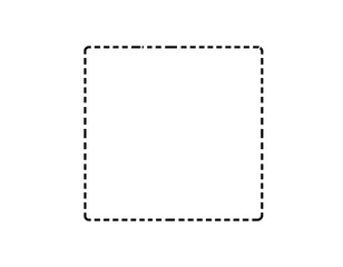 A simple, black dashed line rectangle on a plain white background.