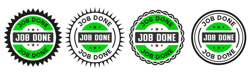Job Done Completed Task Badge Label Stamp Design