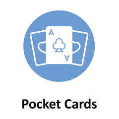 Fototapeta premium Pocket Cards Vector icon which can easily modify or edit