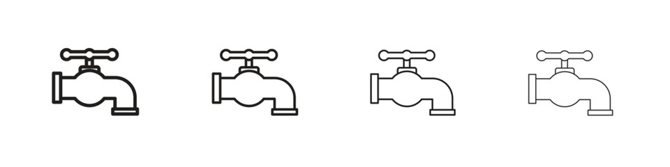 Tap icons illustrations collection on white background. Pixel perfect vector graphics