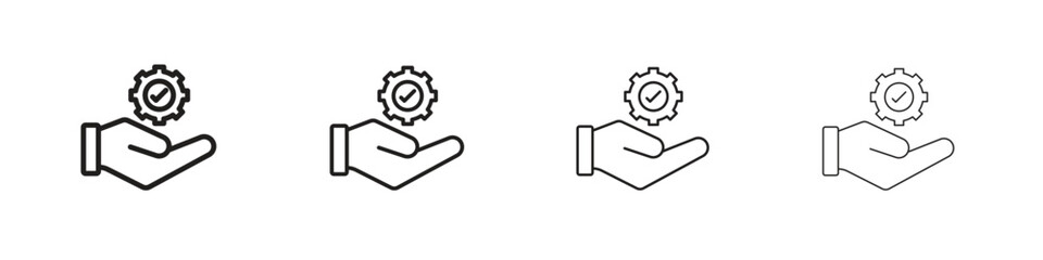 Solution Provide icons illustrations collection on white background. Pixel perfect vector graphics