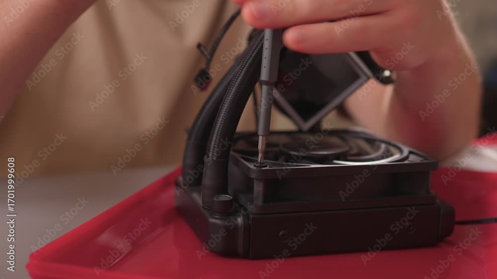 Poster disassembling a device with high precision tools for effective repairs and maintenance