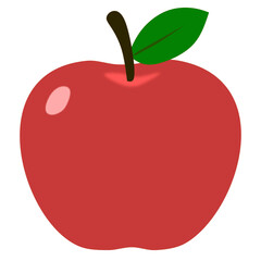 Healthy food vector featuring a simple apple icon design in a clean modern style. Perfect for nutrition themes, organic food projects, diet materials, wellness graphics, and fresh fruit illustrations.