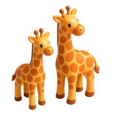 Adorable 3D Giraffe Mascot – Safari Wildlife Cartoon Character PNG