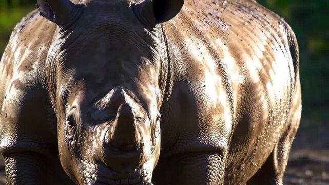 Nature&rsquo;s Spa: A Rhino Relaxing in the Wild