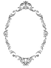 vintage frame with floral ornament