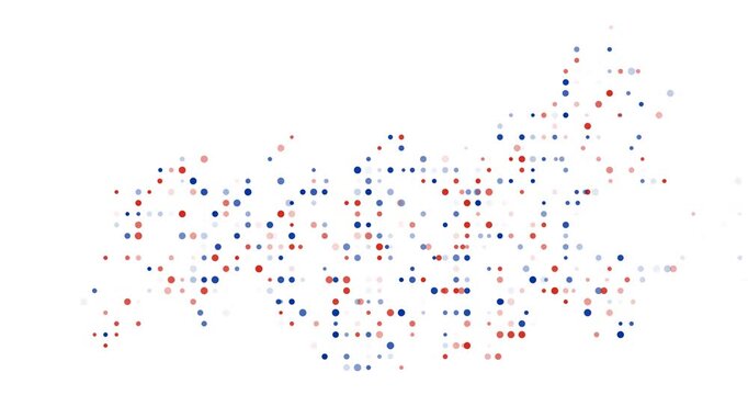Russian Federation Map With Abstract Circle Geometry