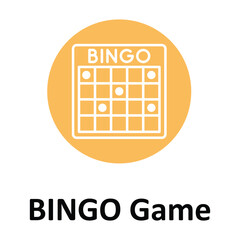 BINGO Game Vector icon which can easily modify or edit
