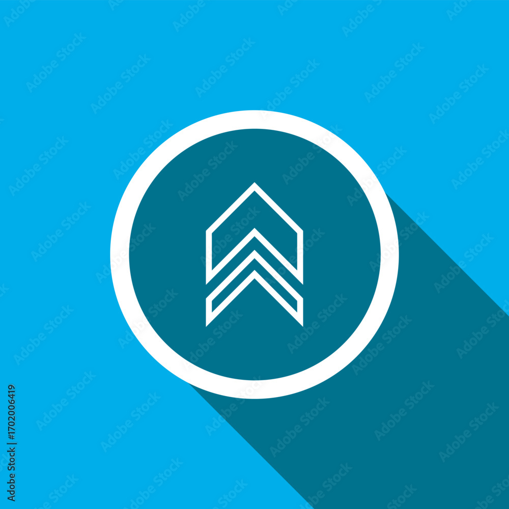 Poster up arrow icon vector. scroll up arrow icon vector in trendy flat style. move up icon image, move up 