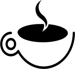 vector coffee line cup illustration simple transparent