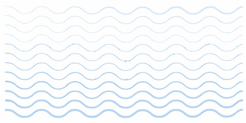 Abstract background of repeating light blue wavy lines on a white backdrop