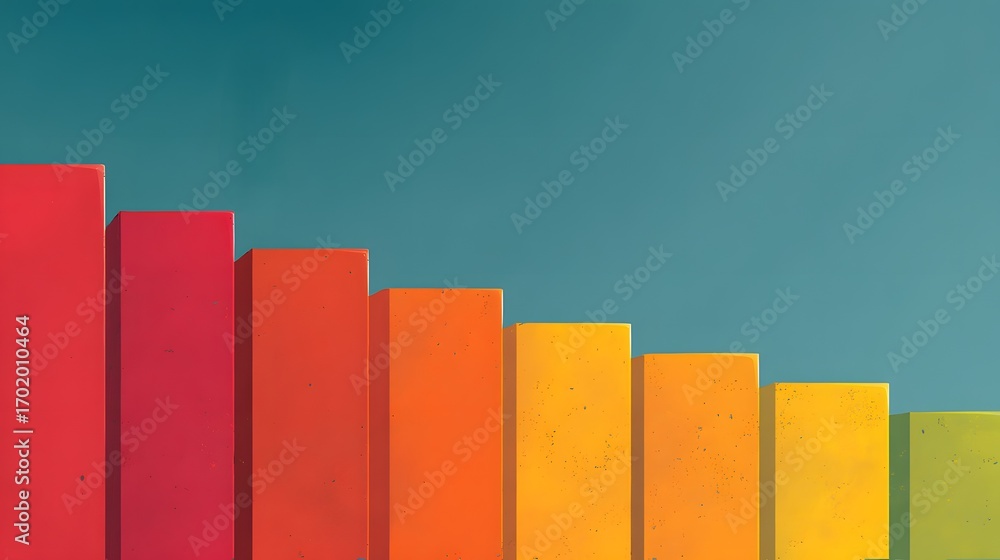 Poster financial crisis preparedness colorful bar graph representing data visualization and analytics trend