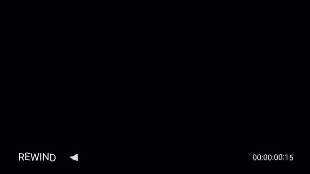 VHS rewind Scanning VHS effect overlay for retro, analog, and vintage video editing