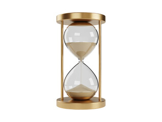 Golden Hourglass with Sand Falling Against Black Background icon isolated on white transparent background png jpg business people clipping path cutout 2025 2026 4k full hd poster banner label download