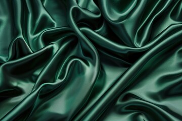 Obraz premium Green silk fabric texture