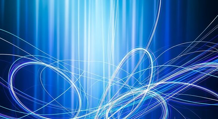 Abstract vibrant blue light streaks