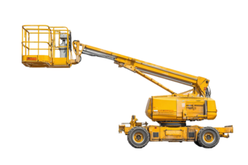 Cherry Picker – Industrial Lift Vehicle on Transparent Background