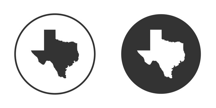 Texas icons collection. Filled flat icons