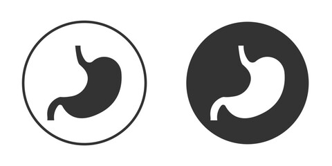 Stomach icons collection. Filled flat icons