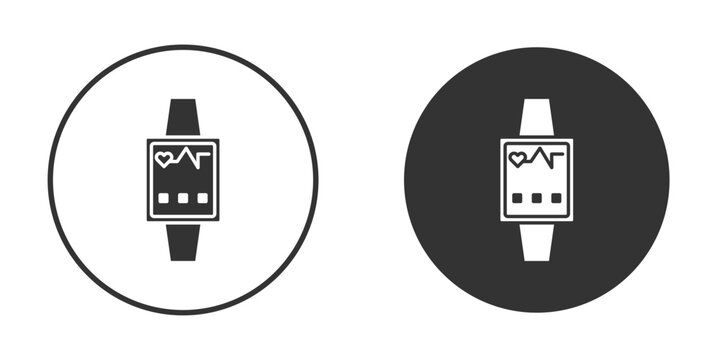 Smartwatch icons collection. Filled flat icons