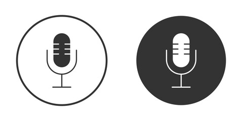 Microphone icons collection. Filled flat icons