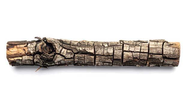 Close-up of a weathered, broken branch