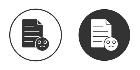 Complaint icons collection. Filled flat icons