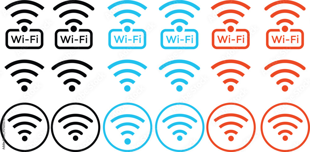 Canvas Prints set of vector wi-fi icon for communication, telecommunication. wireless and wifi icon set. internet 