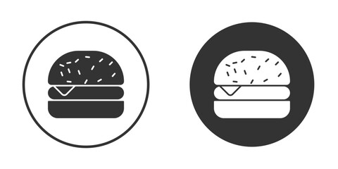 Burger icons collection. Filled flat icons