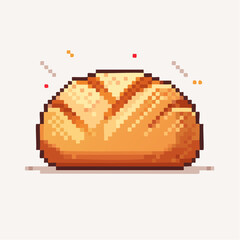 Pixel Bread Icon RPG Food Item