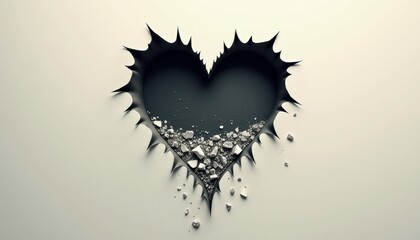Naklejka premium heartbreak simbolising 