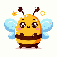 Obraz premium cute animated bee