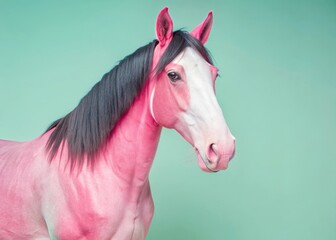 Majestic Clydesdale Horse Close-up Portrait