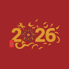 happy 2026 new year, fire horse chinese new year