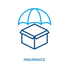 Insurance Icon Outline Color Style. Vector Illustration For Graphic Design
