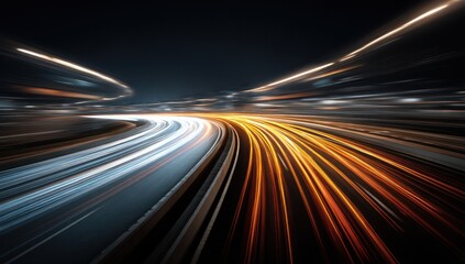 Obraz premium Night Lights: Speed and Cityscape Blur