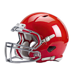 Fototapeta premium Red football helmet, side view