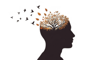 Mind Tree Birds Leaves Autumn Concept