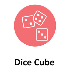Dice Cube Vector icon which can easily modify or edit