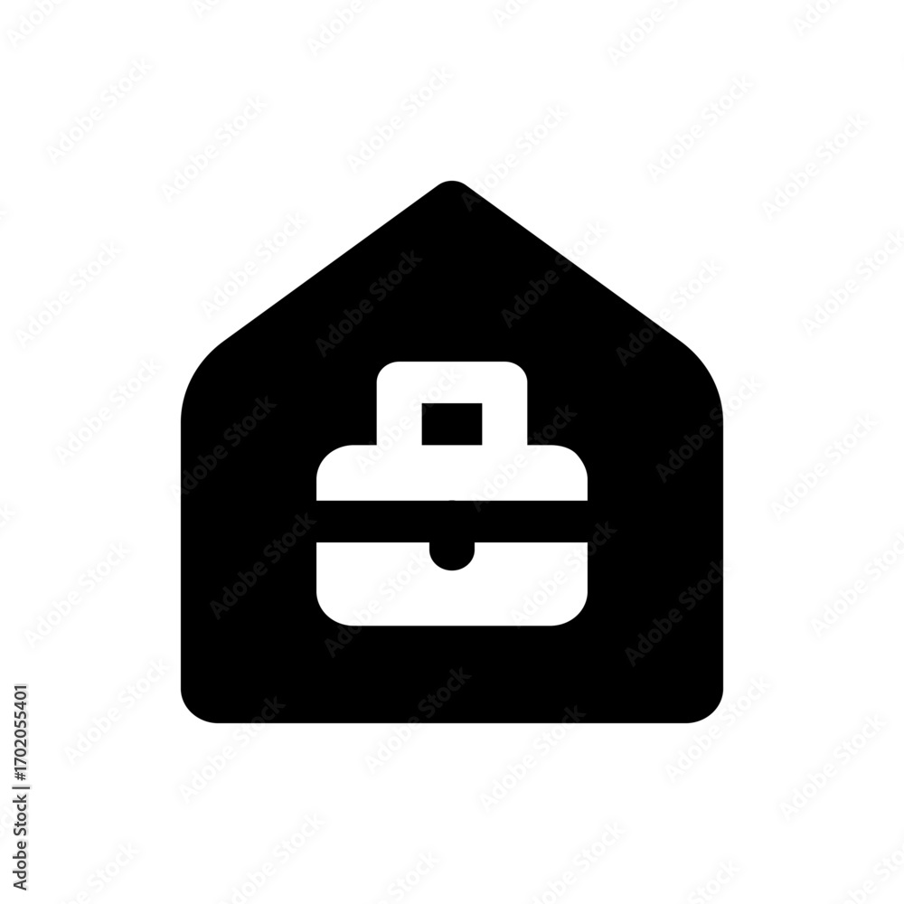 Poster illustration of a black and white wrench tool with a distinctive handle and open end design on white