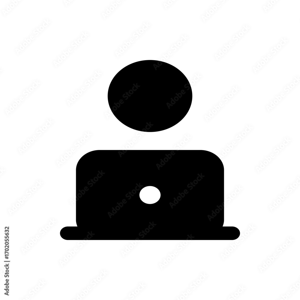 Poster illustration of a simple flowchart with circles, squares, and connecting lines in a minimalist style