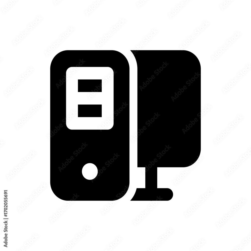 Poster silhouette of a person using a hand plane on a surface with a circular shape above their head in bla