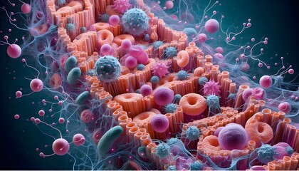 the structure and components of fibroblasts, which are cells responsible for producing collagen and maintaining connective tissue
