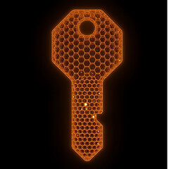 keyhole on black background