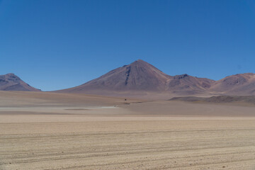 Stunning landscapes and from Eduardo Abaroa Andean Fauna National Reserve, Bolivia. This park is famous for its colorful lagoons, salt flats, volcanoes, and wildlife.